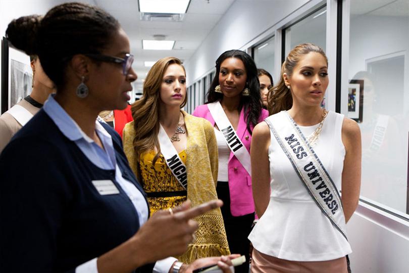 Miss Universe 2014 contestants visiting Food For The Poor Organisation
